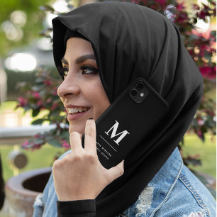 Minimalistisk svartvit modern Anpassningsbar-monog