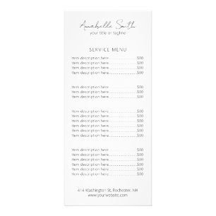Minimalistisk svartvit modern, enkel Elegant Reklamkort