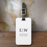 Minimalistisk svartvit modern monogram bagagebricka<br><div class="desc">Öka din resupplevelse med vår klassiska Elegant Modern Minimalist Monogram Luggage Tag-kod. Detta noggrant designade tillbehör kombinerar sömlöst elegans med contemporaryns minimalism, och ser till att ditt bagage är sofistikerat. Den här bagagetaggen är utformad med precision och noggrannhet. Den är mer än bara en praktisk artikel. Den är en personlig...</div>