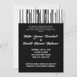 Minimalistisk svartvit modern Rand-Elegant Inbjudningar