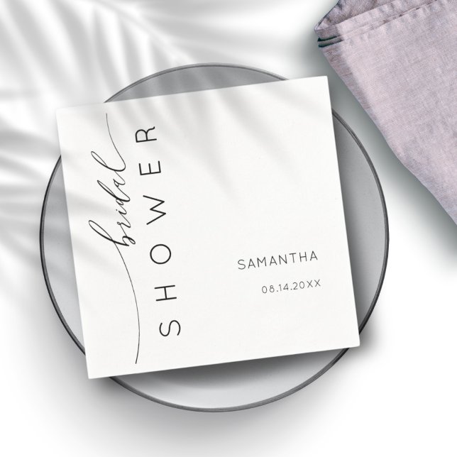 Minimalistisk svartvit Möhippa Pappersservett (Skapare uppladdad)