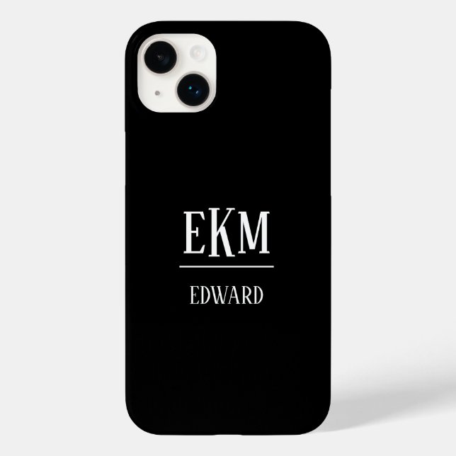 Minimalistisk svartvit monogram (Baksida)