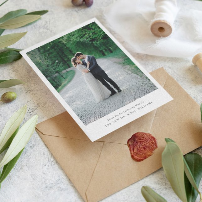 Minimalistisk svartvit paisley-Tack Inbjudningar (Skapare uppladdad)