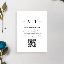 Minimalistisk svartvit QR-kod Bröllop