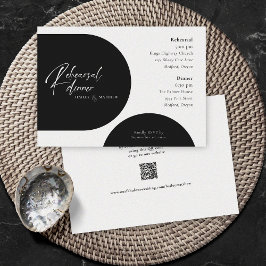 Minimalistisk svartvit QR-kodinbjudan Inbjudningar