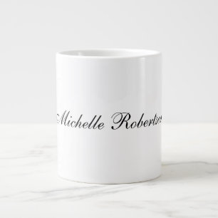 Minimalistisk svartvit svart chic jumbo mugg