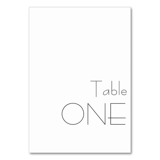 Minimalistisk svartvit uppspelningstyp en bordsnummer (Framsidan)