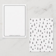 Minimalistisk svartvit vinterskog Mönster Namn