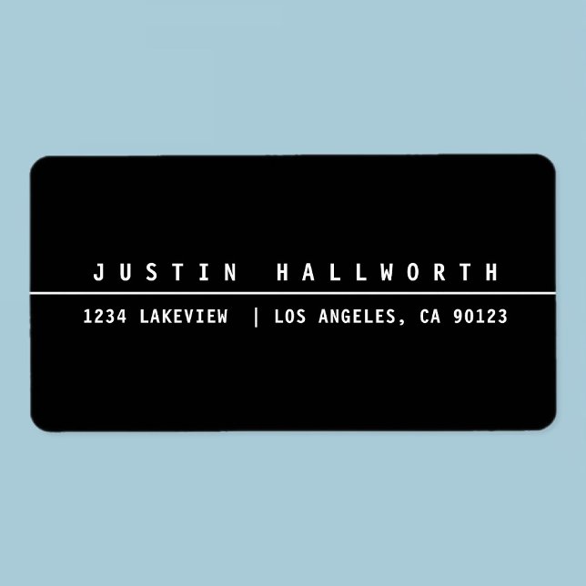 Minimalistisk svartvitt för coola adressetikett (Skapare uppladdad)