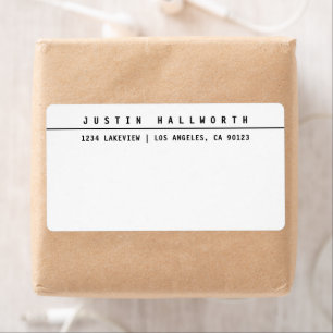 Minimalistisk svartvitt för coola fraktsedel