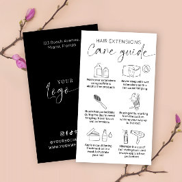 Minimalistisk svartvitt-förlängning efter eftervår visitkort