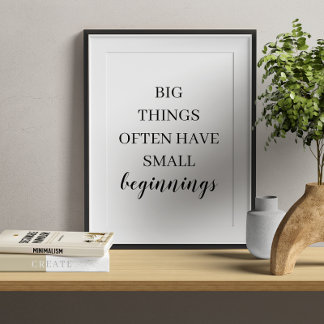 Minimalistisk svartvitt och vit motivation poster