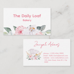 Minimalistisk svensk Blommigt Charming Soft Ivory  Visitkort
