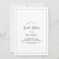 Minimalistisk Sweet sixteen-födelsedag