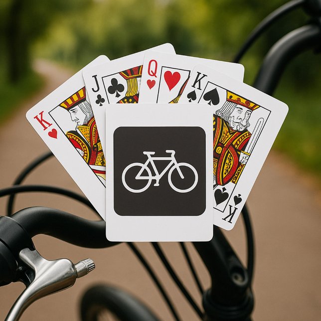 Minimalistisk symbol för svart och vit bike casinokort (Skapare uppladdad)