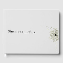 Minimalistisk sympati för minnet gästböcker