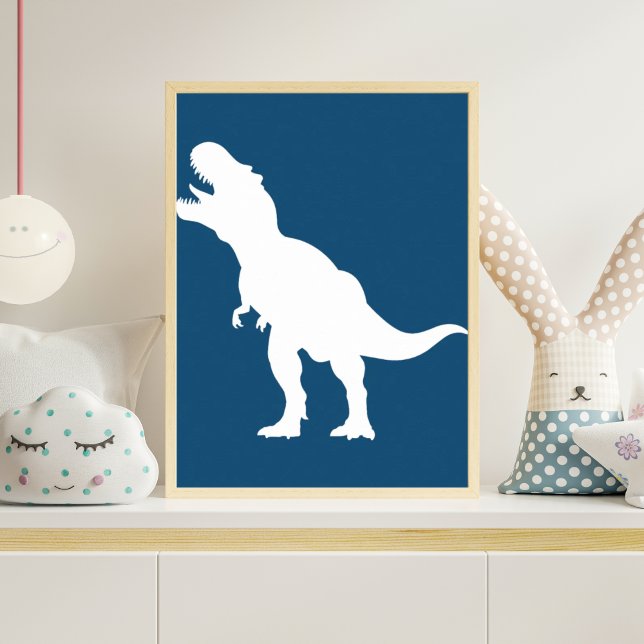 Minimalistisk T-Rex dinosaur siluett för förlossni Poster (Skapare uppladdad)