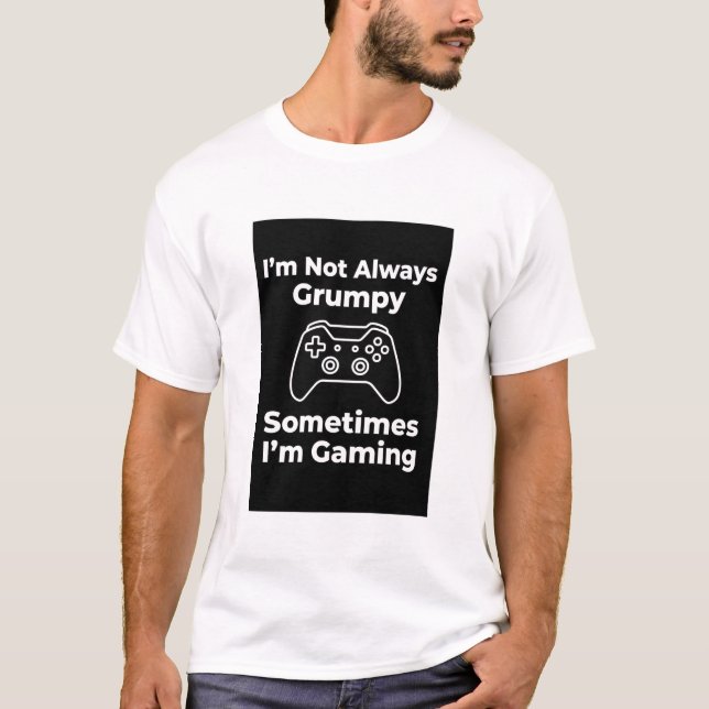 Minimalistisk T-shirt med mono-linjegrafik - prese (Framsida)