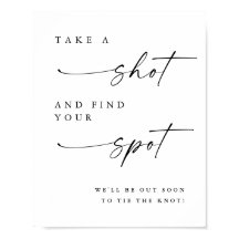 Minimalistisk Ta ett rattande Bröllop-sätesskylt