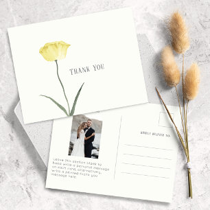 Minimalistisk Tack av blomknut Vykort