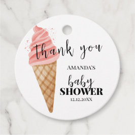 Minimalistisk Tack av iskräppost, babydusch Gåvor Etiketter