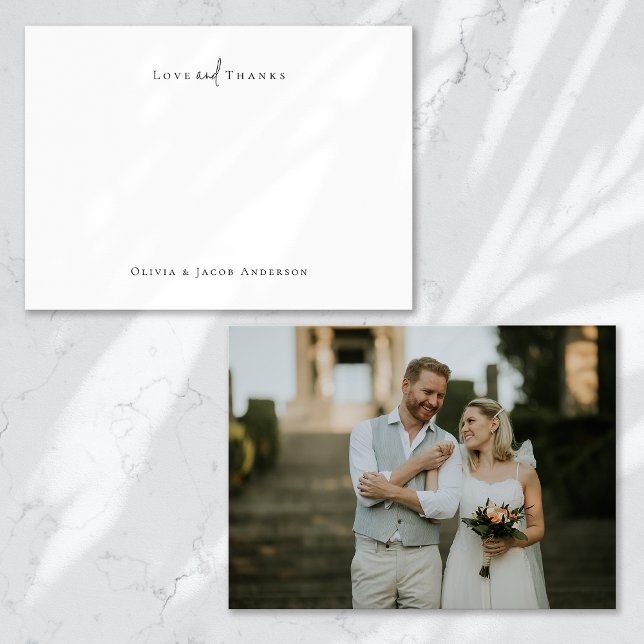 Minimalistisk Tack av kalligrafi Anteckningskort (Skapare uppladdad)