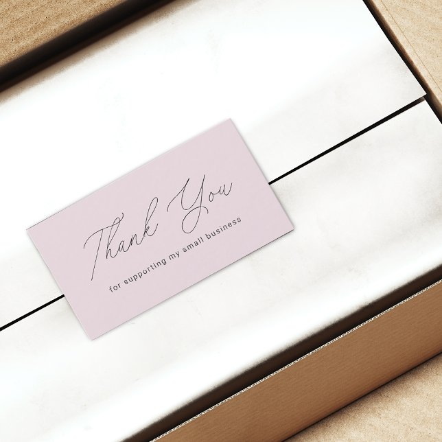 Minimalistisk Tack För Att Stödja Liten QR-kod Visitkort (Minimalist Thank You For Supporting Small QR Code Business Card)