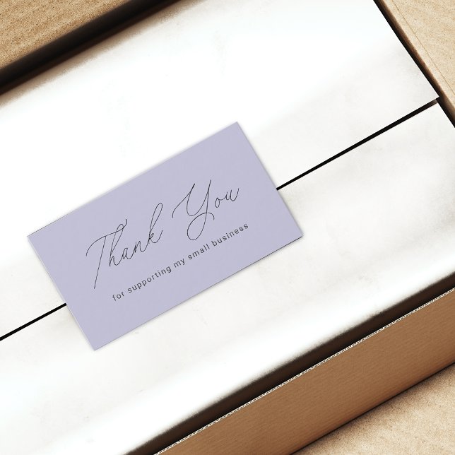 Minimalistisk Tack För Att Stödja Liten QR-kod Visitkort (Minimalist Thank You For Supporting Small QR Code Business Card)