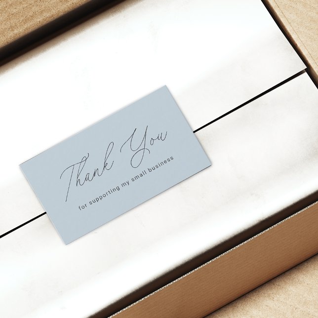 Minimalistisk Tack För Att Stödja Liten QR-kod Visitkort (Minimalist Thank You For Supporting Small QR Code Business Card)