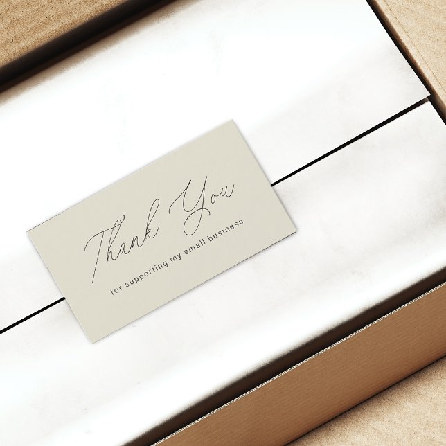 Minimalistisk Tack För Att Stödja Liten QR-kod Visitkort (Minimalist Thank You For Supporting Small QR Code Business Card)