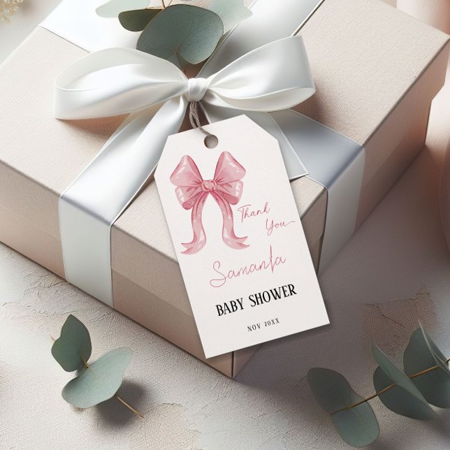 Minimalistisk Tack för babybabybabykläder för Rosa Presentetikett (Skapare uppladdad)