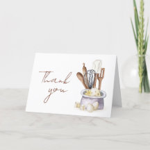 Minimalistisk Tack för Boho Bakery Chef Baby Showe