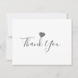 Minimalistisk Tack för företagspulverhjärta Kort