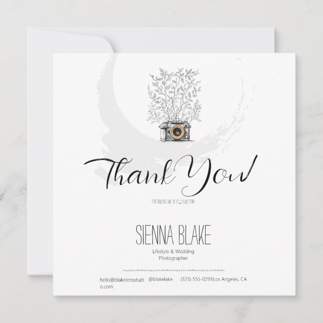 Minimalistisk Tack för fotoklientgranskning (Framsida)