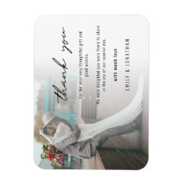 Minimalistisk Tack för Photo Bröllop Keepsaké Magnet