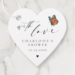 Minimalistisk Tack, monarch Butterfly Shower Gåvor Etiketter