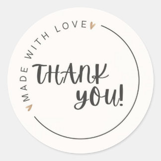 Minimalistisk Tack Sticker Runt Klistermärke