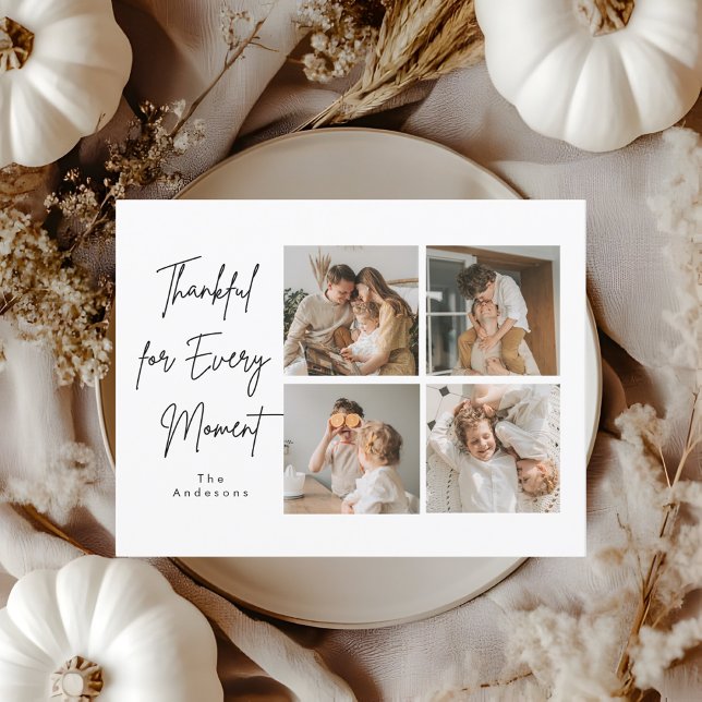 Minimalistisk tacksägelse fotokollektion vykort (Skapare uppladdad)