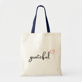 Minimalistisk tacksam Heart Tote Bag Tygkasse
