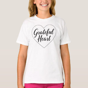 Minimalistisk "tacksam hjärtefråga" t shirt
