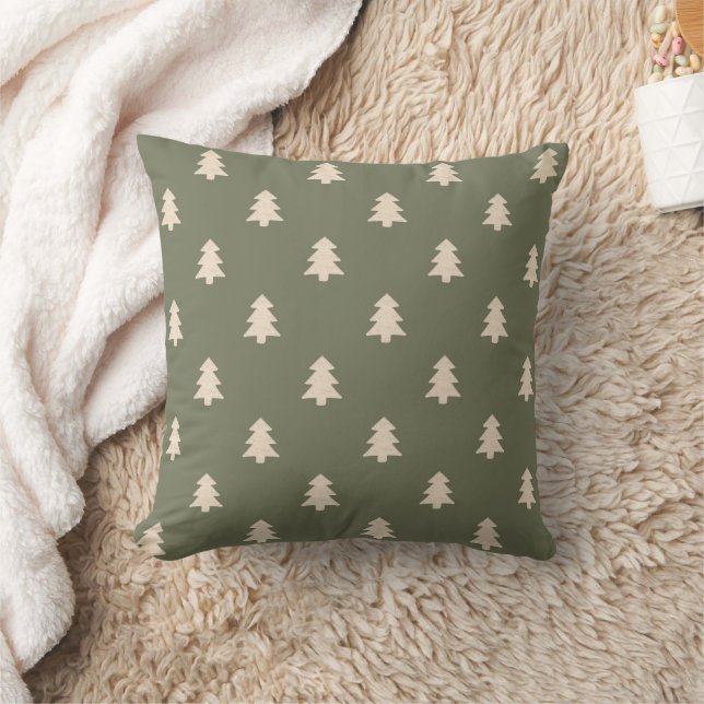 Minimalistisk tall Neutral Boho bondgård Vinter Kudde (Filt)