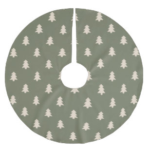Minimalistisk tall Neutral Boho gårdshus Grön Julgransmatta Borstad Polyester