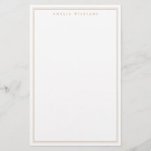 Minimalistisk Tan Monogram Två Kantlinjer