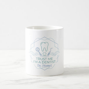 Minimalistisk tandläkar-mugg – Dr. [Namn] Tand-iko Kaffemugg