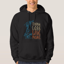 Minimalistisk "Tänka Less Live More" Motivering Qu Hoodie