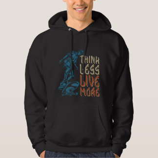 Minimalistisk "Tänka Less Live More" Motivering Qu Hoodie