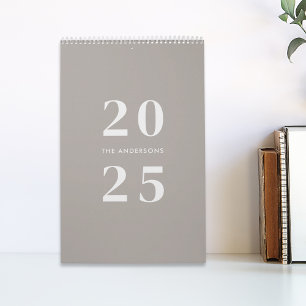 Minimalistisk Taupe Foto Kalender