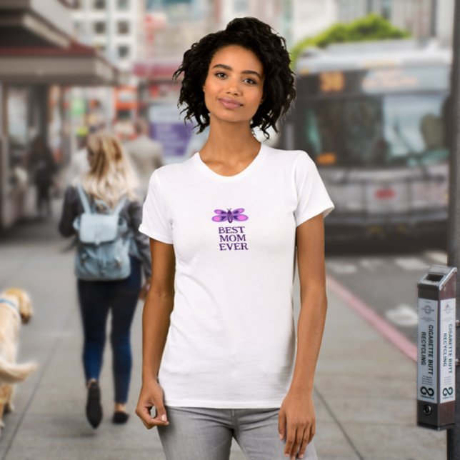 Minimalistisk Tecknad av fjäril Best Mamma någonsi T Shirt (Skapare uppladdad)