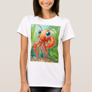 "Minimalistisk Tecknad Cancer Sticker Design T-Shi T Shirt