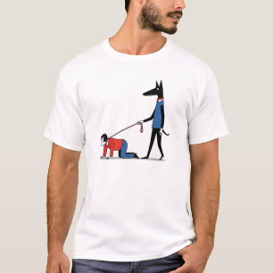 Minimalistisk Tecknad Rolig hund Älskare T-Shirt -